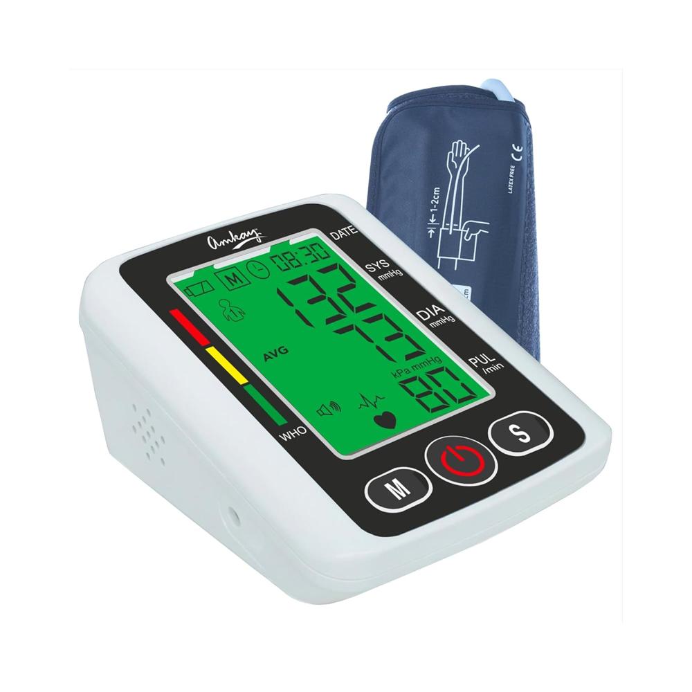 Blood Pressure Monitor - 131.48 x 104.72 x 69.29 mm | Automatic, White & Pink, Wall Mounted, 99 Readings for 2 Users, Real-Time Operation