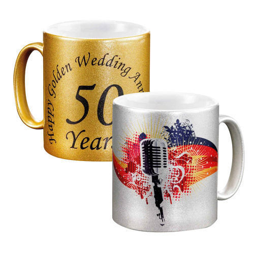 Sublimation Metallic Golden and Silver Mugs