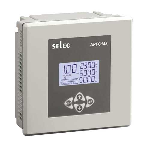 APFC148-308-90/550V SELEC LCD Type Automatic Power Factor Controller With 8 Relay