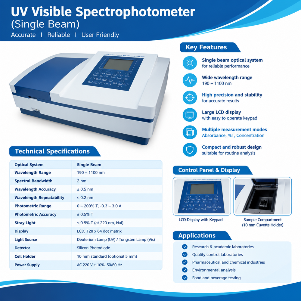 Uv - Vis Spectrophotometer - Usage: Laboratory