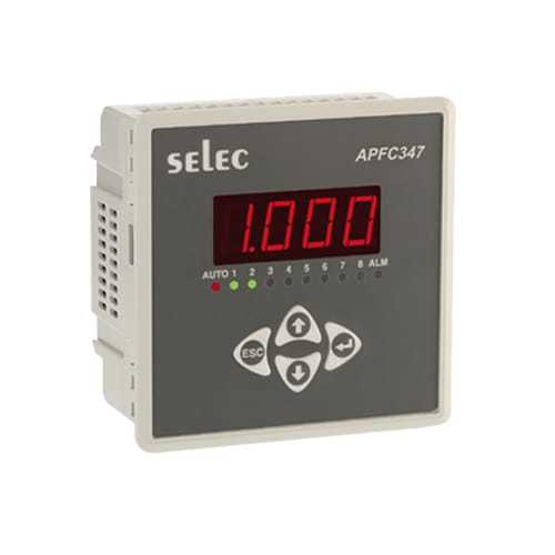 Plastic Apfc347-108-230V Selec Led Type Automatic Power Factor Controller With 8 Relay