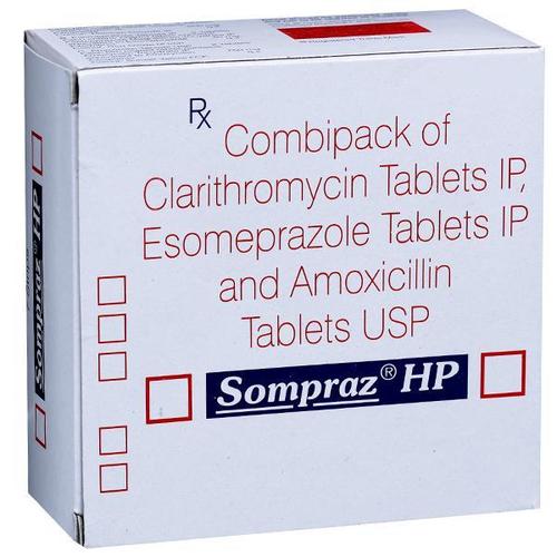 Clarithromycin, Esomeprazole & Amoxicillin Tablet