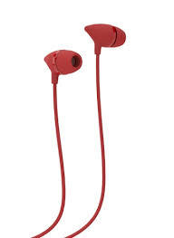 Red & Black Pebble Spirit Bolt Wired Earphones