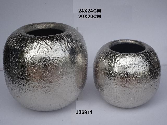 Hammered Aluminium Flower Vase