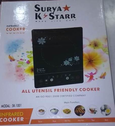 Black 2000W Surya Infrared Cooker Rated Voltage: 2000 W Watt (W)