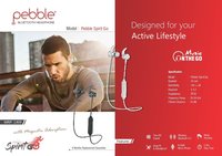 Pebble SPIRIT GO Wireless Sport Earphones with Built in Mic|True Bass Sound|Wireless Music|Metal Housing