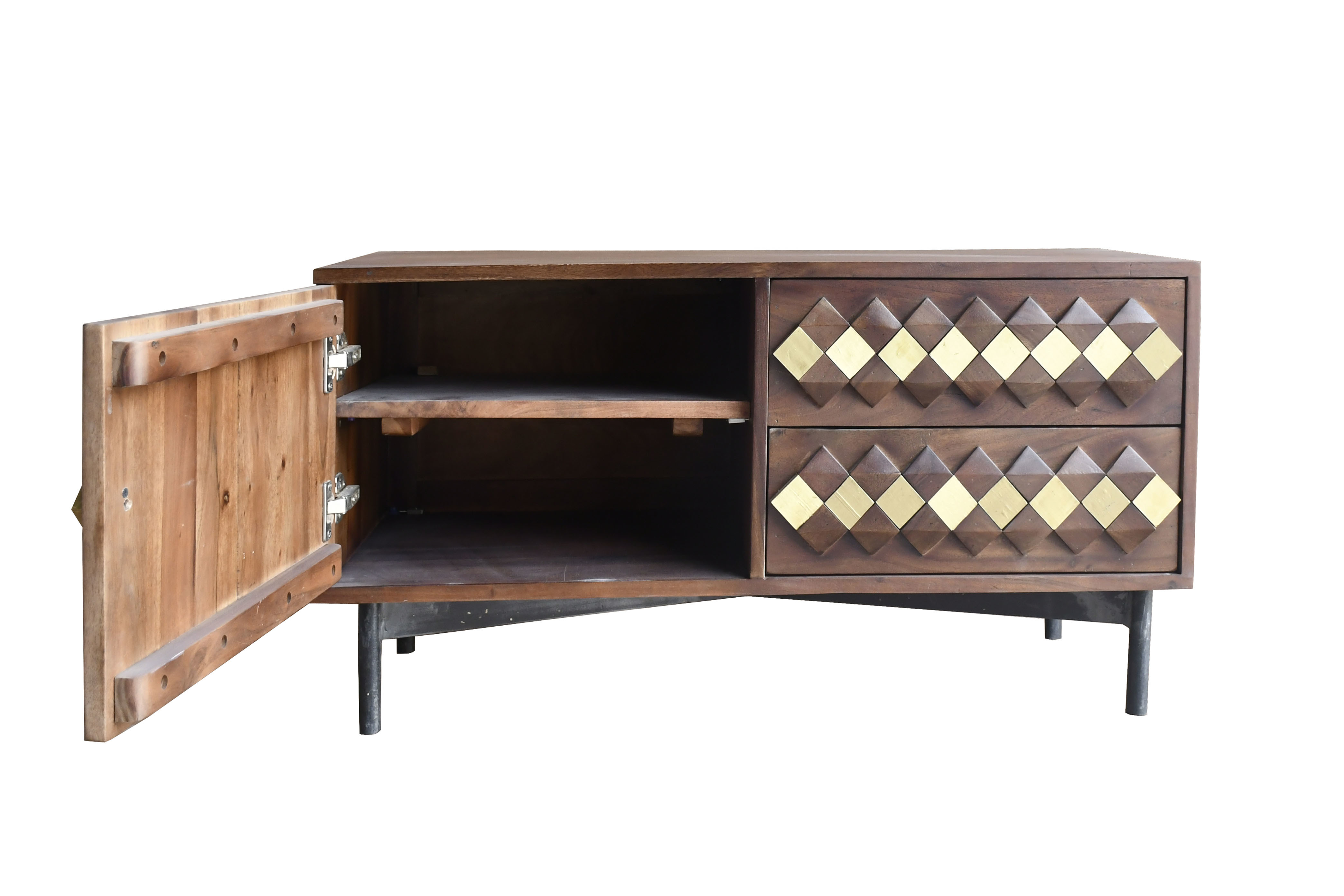 Iron & Wooden TV Cabinet