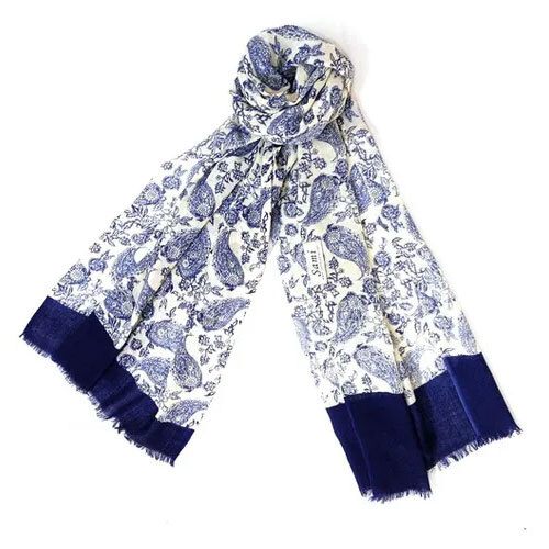 Wool Flower Printed Shawl