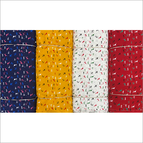 Multicolor Floral Printed Rayon Kurti Fabric