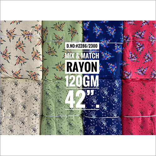 120 gm Mix and Match Rayon printed Fabric