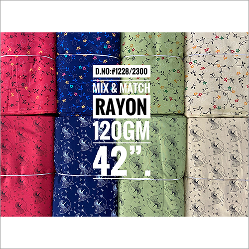 Mix and Match Rayon Printed Fabric