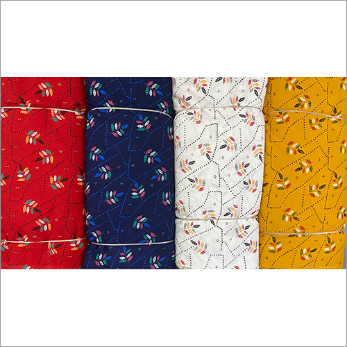 Multicolor Rayon Floral Printed Kurti Fabric