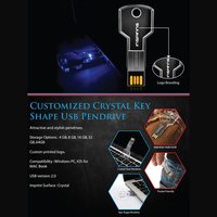 Key Shape Crystal USB Pendrive