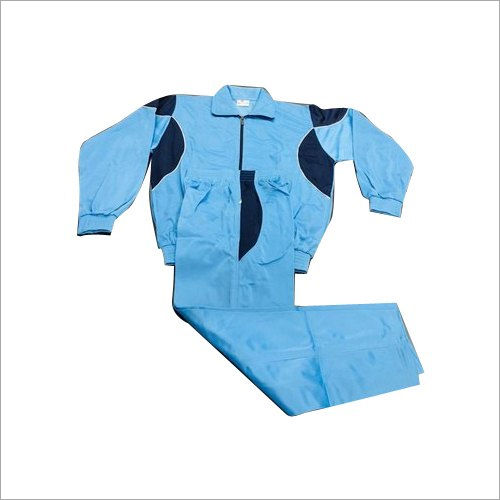 Mens Blue Polyester Tracksuit
