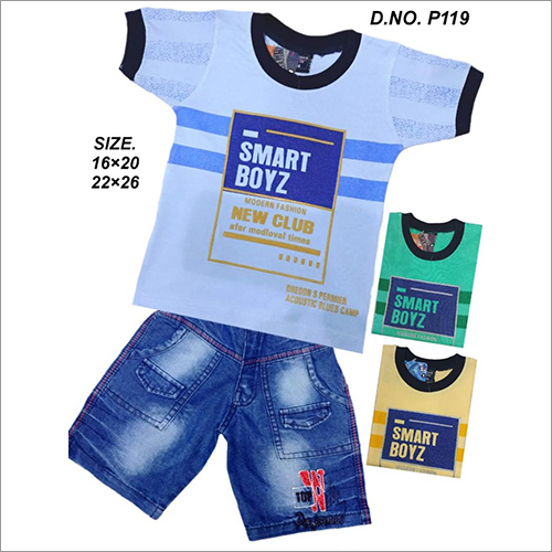 Boys Designer T-Shirt With Shorts Set Age Group: Kids