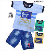 Boys Designer T-Shirt with Shorts Set