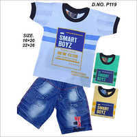 Boys Designer T-Shirt With Shorts Set