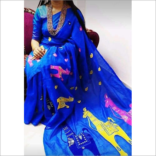 Casual Handloom Printed Cotton Silk Saree