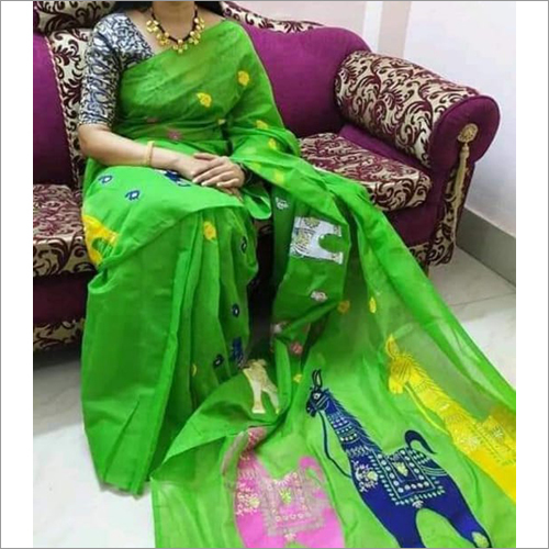 Ladies Trendy Handloom Cotton Silk Saree