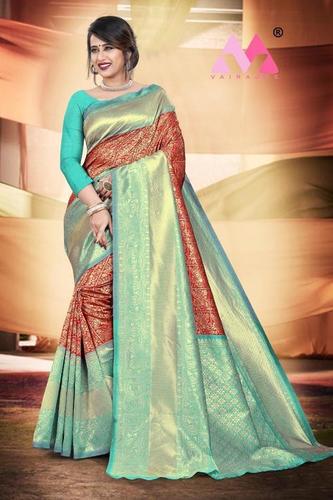 Misri Sarees - Soft Banarasi Silk, 5.50 Mtr Length With 0.80 Mtr Blouse | Multi Color For All Seasons, Bollywood Style
