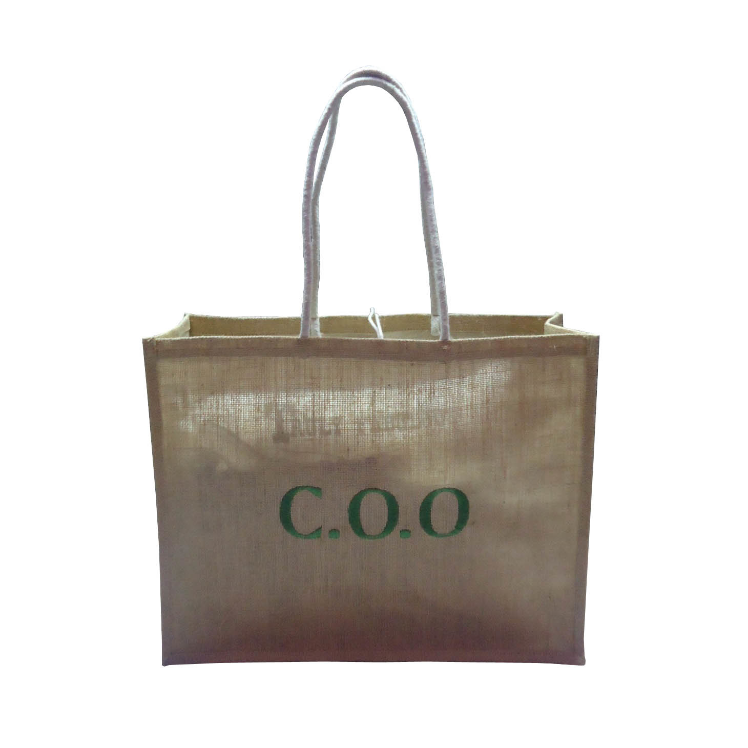 PP Laminated Jute Tote Bag With Front Pocket