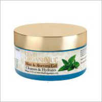 Mint Aloevera Face Massage Gel - Herbal Gel, 100g | Glitter Effect, Smudge Proof, Cool Sensation For All Skin Types, Long Shelf Life
