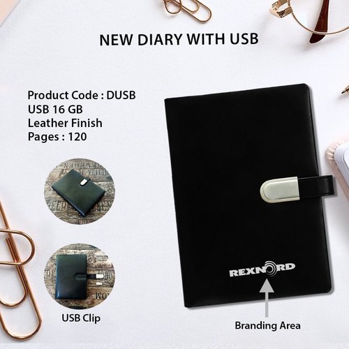Leather Finish Diary with 16gb Pendrive
