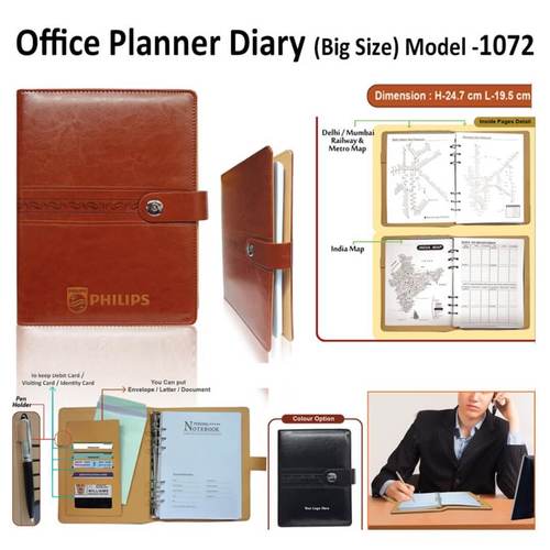 Brown/Black Office Planner Diary 1072