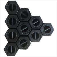 Cast Iron Weights - Various Sizes And Weights | Smooth Black Hexagonal Design