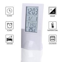 See Thru Digital Clock - Acrylic Material, Compact Size, White Color | Bold Display, Alarm Function, Smart Energy-saving Mode