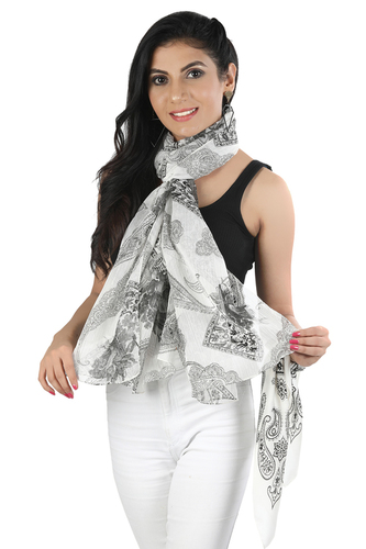 Polyester Chiffon With Lurex Scarves