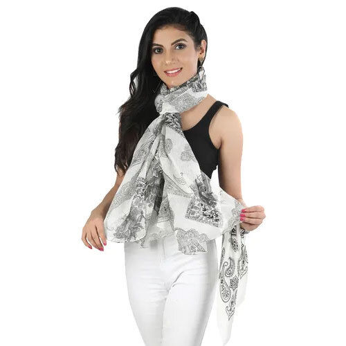 Polyester Chiffon With Lurex Scarves