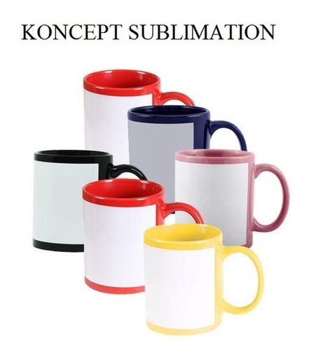 Sublimation Patch Mugs Blue Black Red and Others By KONCEPT IMAGING INDIA