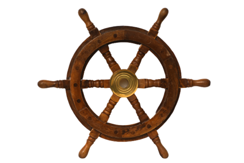 Brown Nautical Wooden Ship Wheel 12 Inch Simple Wooden Ship Wheel For Home Decor, Wall Decor Boat And Ship,