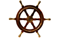 Vintage Nautical Wooden Ship Wheel