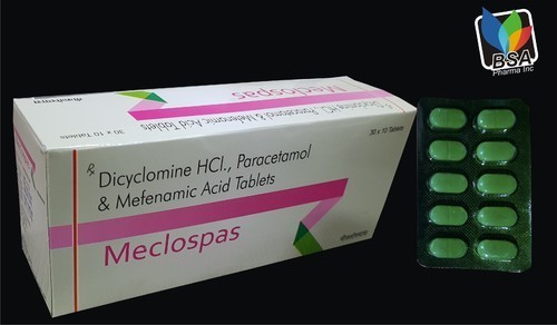 Dicyclomine HCL, Paracetamol &  Mefenamic Acid Tablets