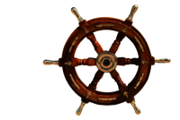 Vintage look Nautical Wooden Ship Wheel