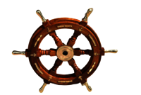 Vintage look Nautical Wooden Ship Wheel