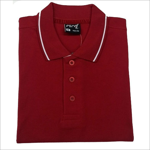 Mens Red White Tipping Polo T-Shirts