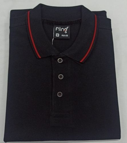 Mens Black Red Tipping Polo T-Shirts Age Group: Adult