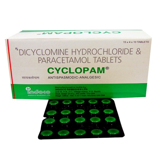 Dicyclomine HCL & Paracetamol Tablets