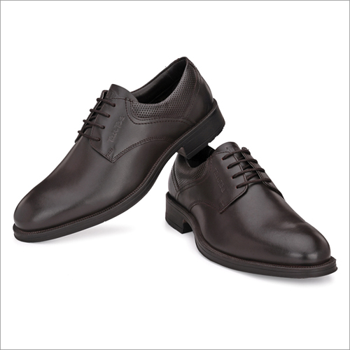 Men Brown Leather Lace Up Formal Shoes By KAPSONS WORLDWIDE