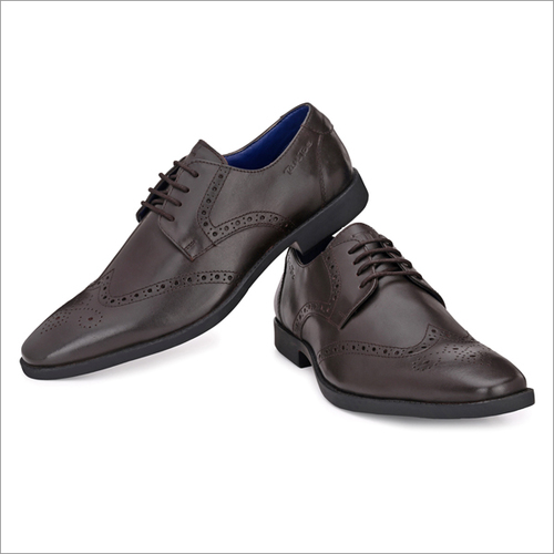 Men Brown Leather Brogue Shoes