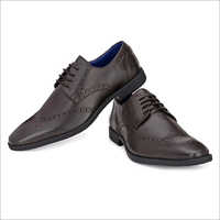 Dry Cleaning Men Brown Leather Brogue Shoes