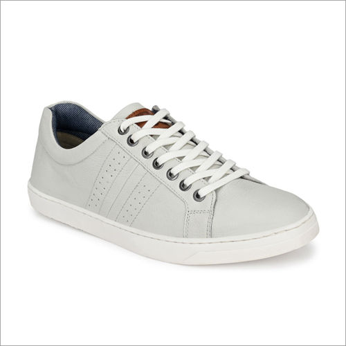 Dry Cleaning Men White Leather Sneakers