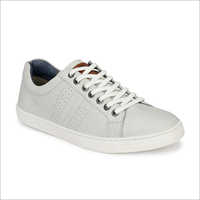 Dry Cleaning Men White Leather Sneakers