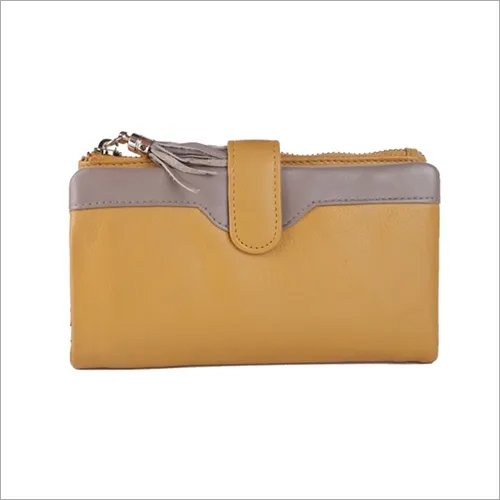 Ladies Yellow Leather Purse