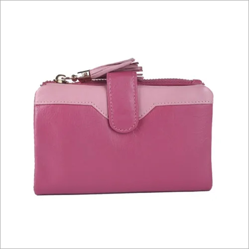 Ladies Pink Leather Purse