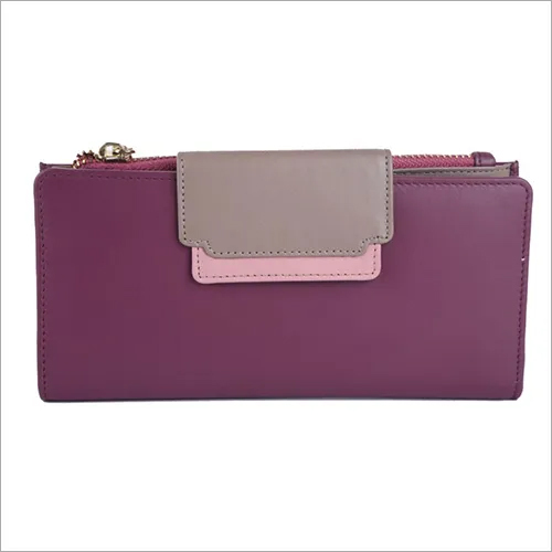 Any Color Ladies Multi Colour Leather Purse