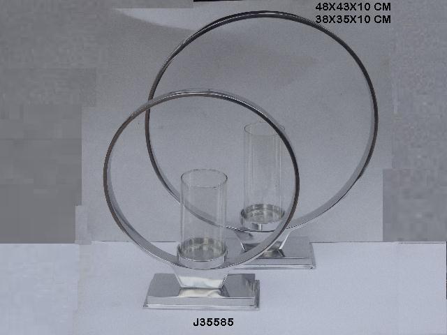 Aluminum Candle Holder Brass Finish